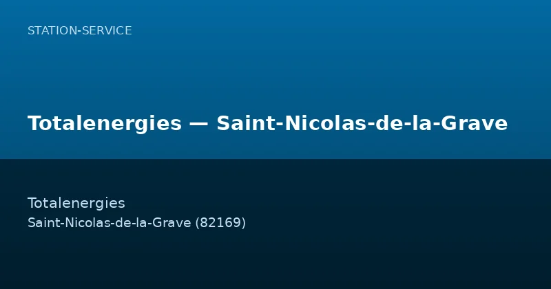 Totalenergies — Saint-Nicolas-de-la-Grave