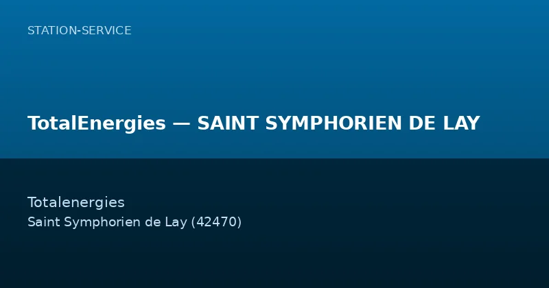 TotalEnergies — SAINT SYMPHORIEN DE LAY