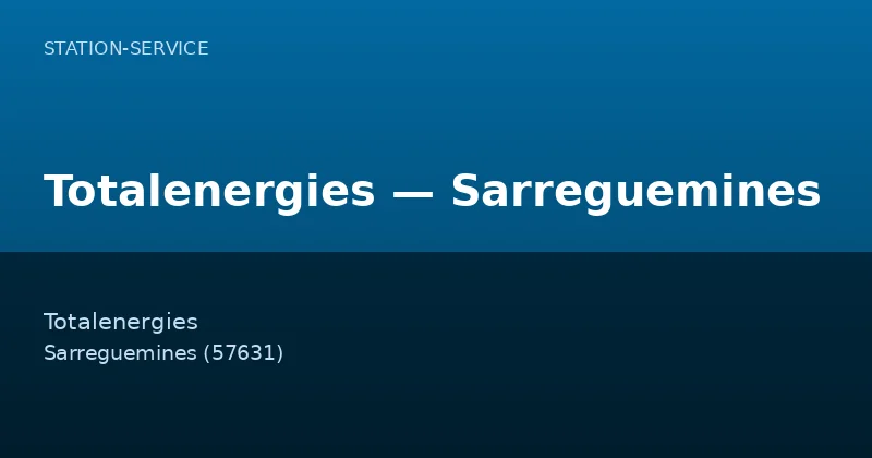 Totalenergies — Sarreguemines