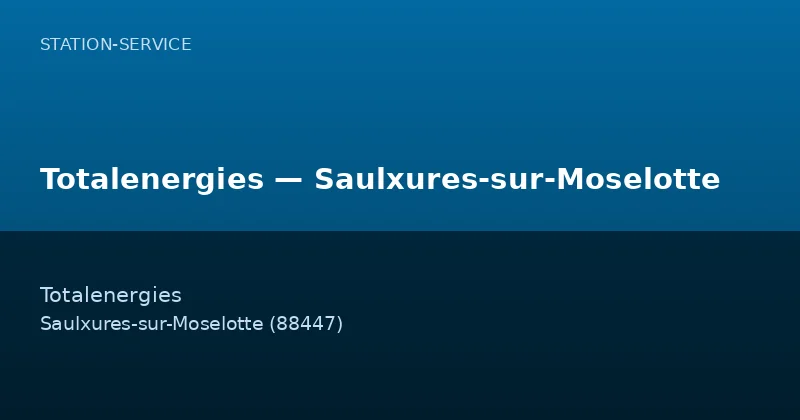 Totalenergies — Saulxures-sur-Moselotte