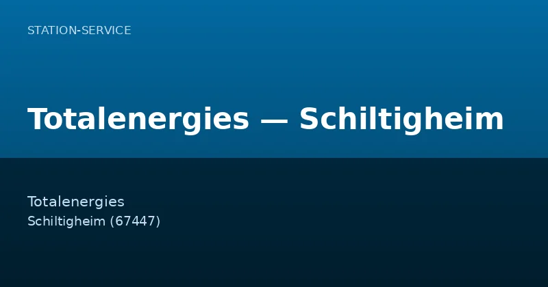 Totalenergies — Schiltigheim