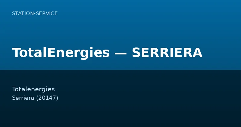 TotalEnergies — SERRIERA