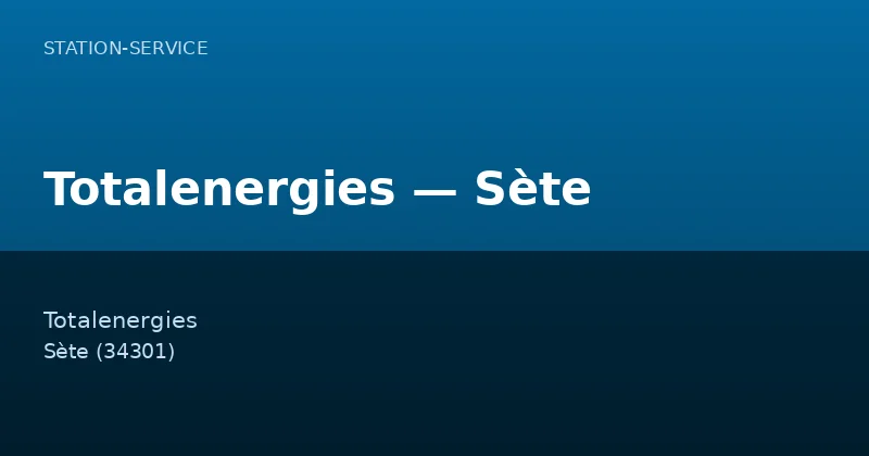 Totalenergies — Sète