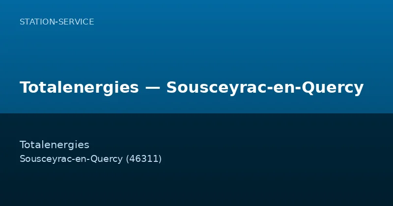 Totalenergies — Sousceyrac-en-Quercy