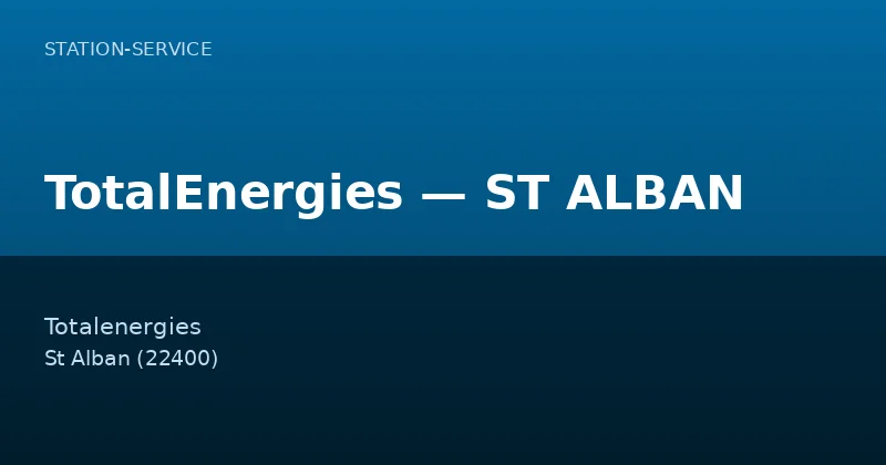 TotalEnergies — ST ALBAN