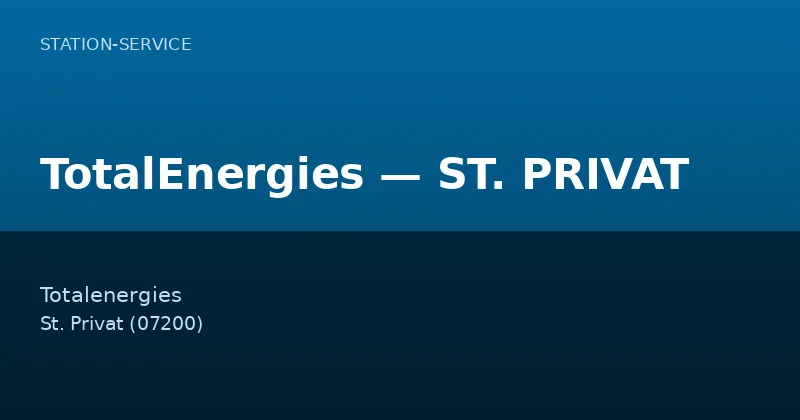 TotalEnergies — ST. PRIVAT