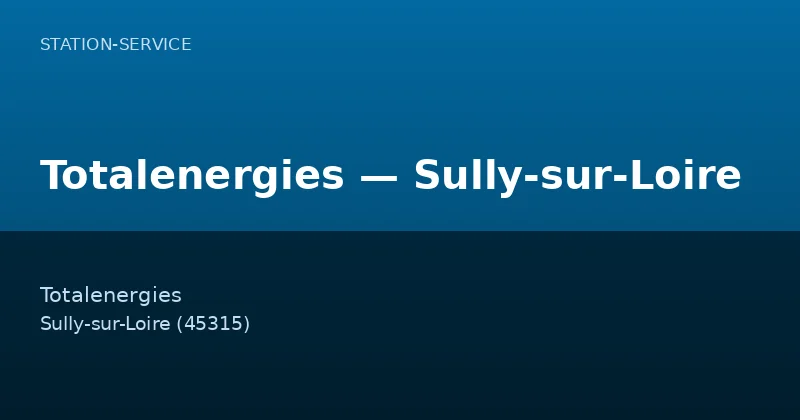 Totalenergies — Sully-sur-Loire