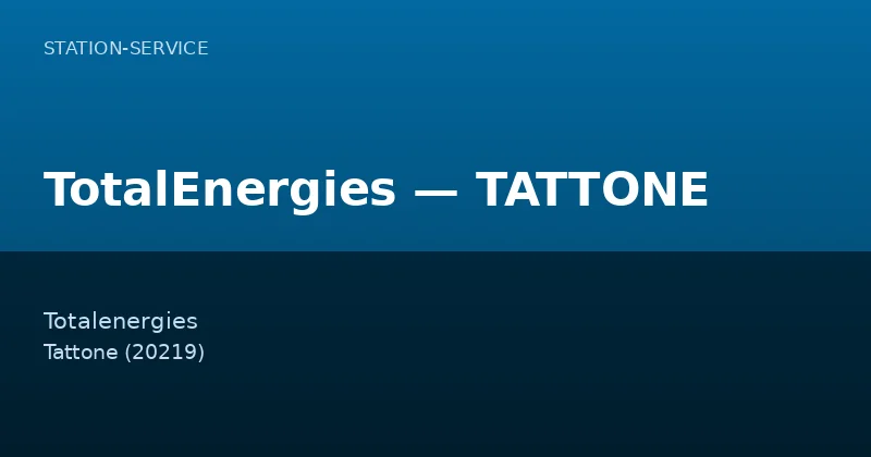 TotalEnergies — TATTONE