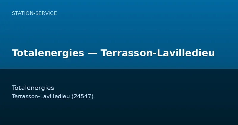 Totalenergies — Terrasson-Lavilledieu