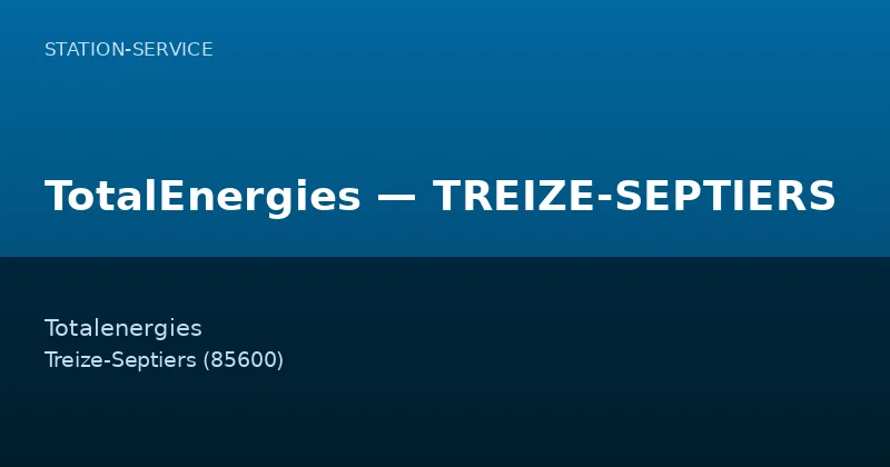 TotalEnergies — TREIZE-SEPTIERS