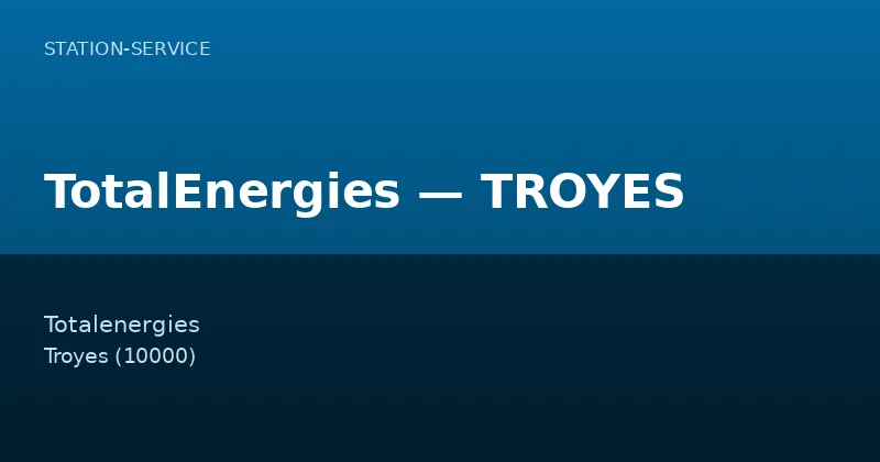 TotalEnergies — TROYES