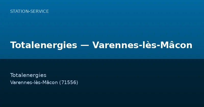 Totalenergies — Varennes-lès-Mâcon