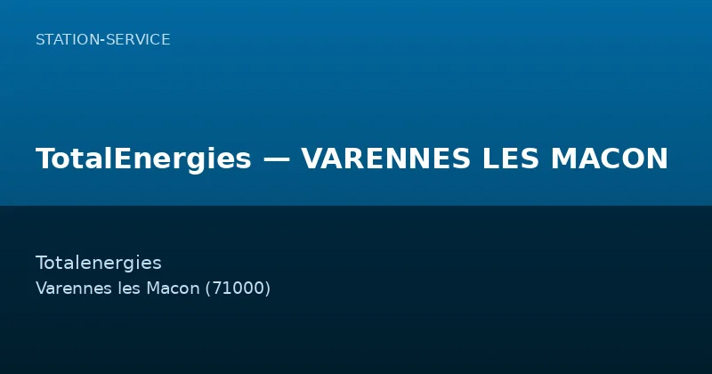 TotalEnergies — VARENNES LES MACON
