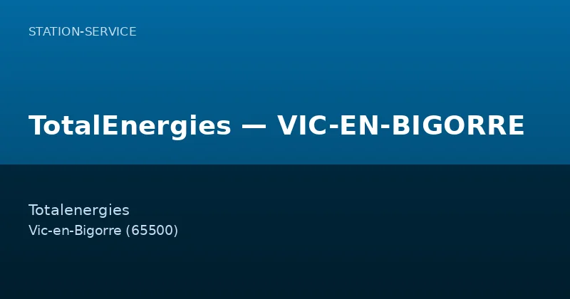 TotalEnergies — VIC-EN-BIGORRE