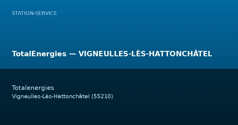 TotalEnergies — VIGNEULLES-LÈS-HATTONCHÂTEL