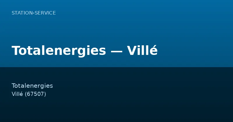 Totalenergies — Villé