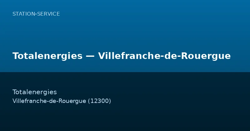 Totalenergies — Villefranche-de-Rouergue