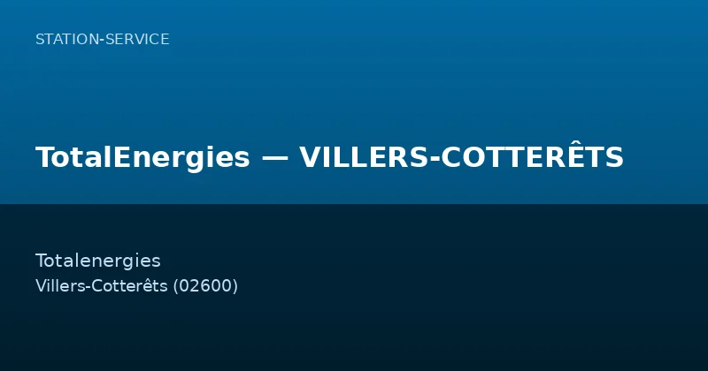 TotalEnergies — VILLERS-COTTERÊTS