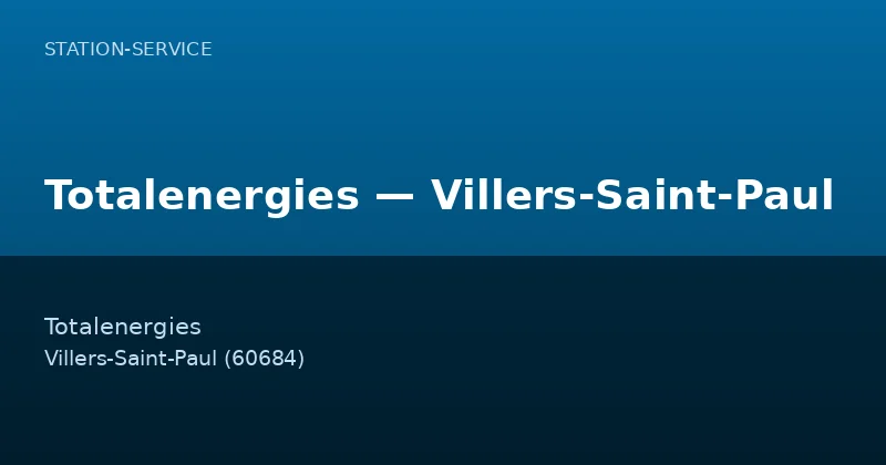 Totalenergies — Villers-Saint-Paul