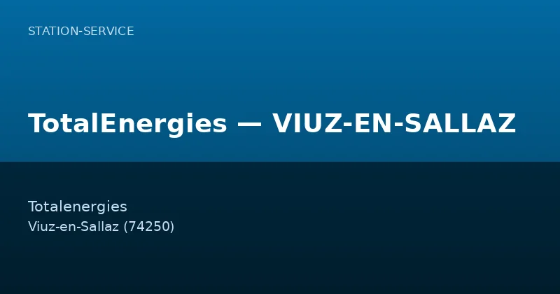 TotalEnergies — VIUZ-EN-SALLAZ