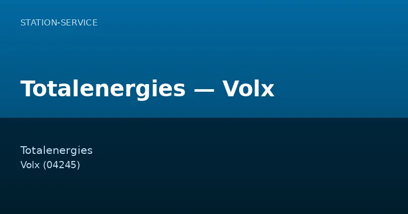 Totalenergies — Volx
