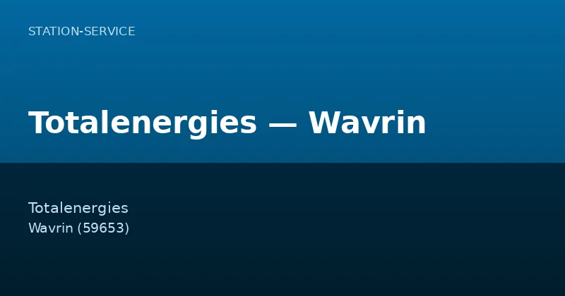 Totalenergies — Wavrin