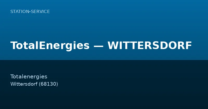 TotalEnergies — WITTERSDORF