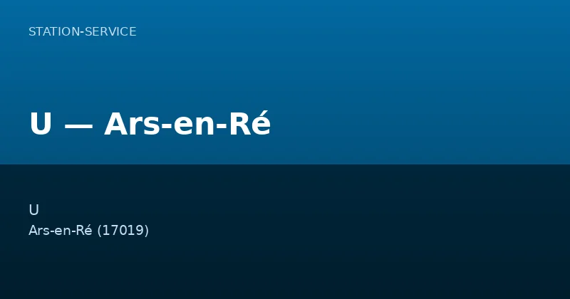 U — Ars-en-Ré