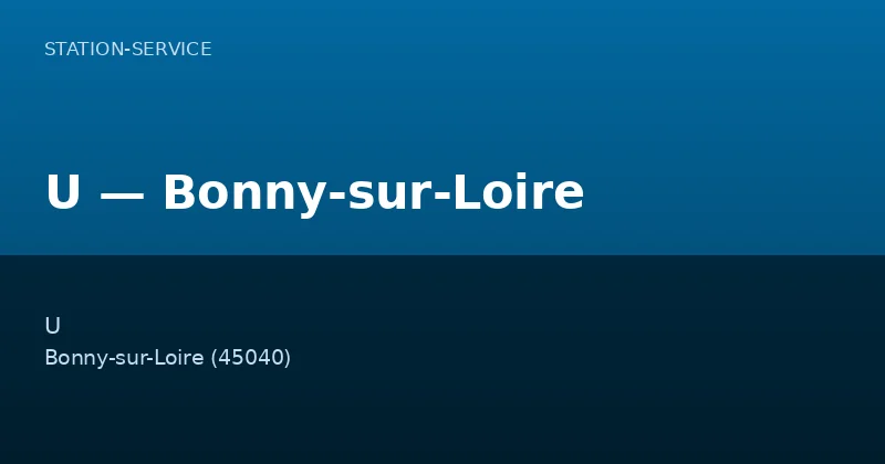 U — Bonny-sur-Loire