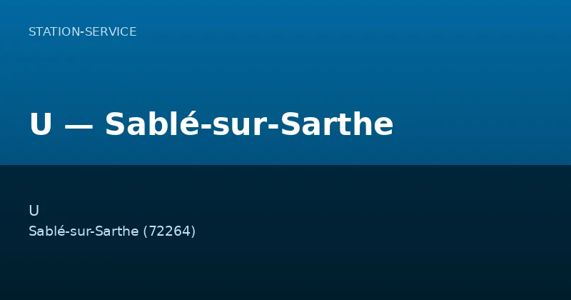 U — Sablé-sur-Sarthe