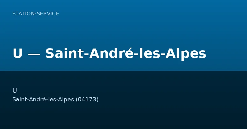 U — Saint-André-les-Alpes
