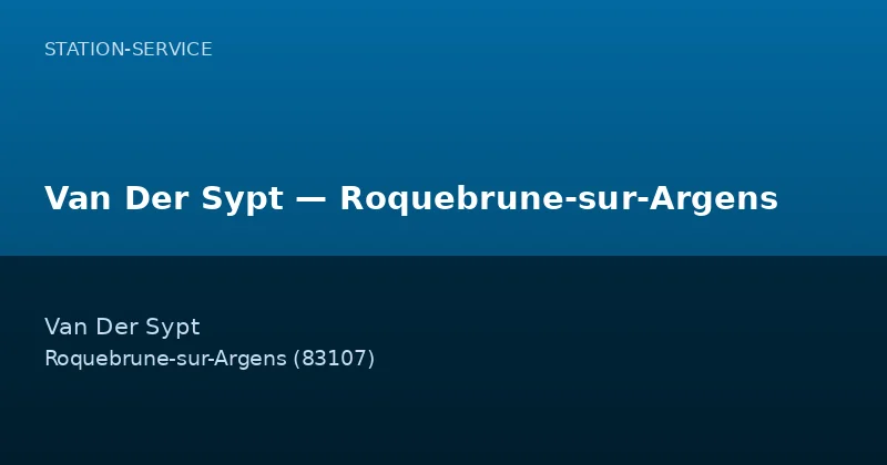 Van Der Sypt — Roquebrune-sur-Argens