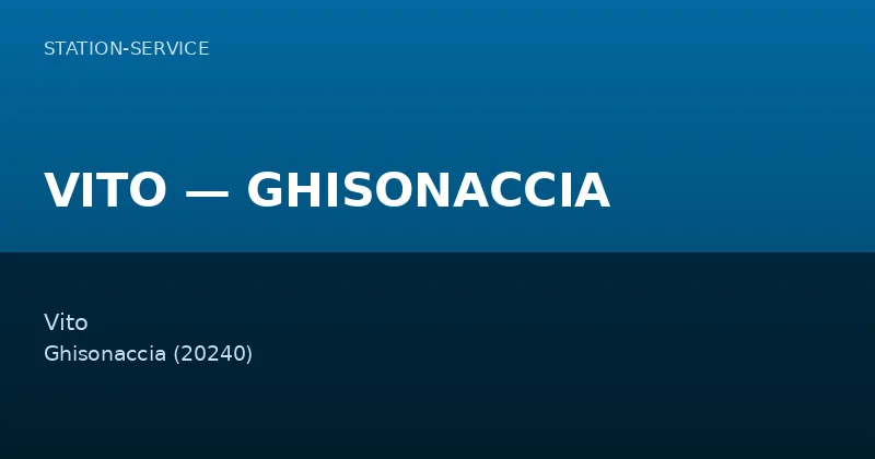 VITO — GHISONACCIA