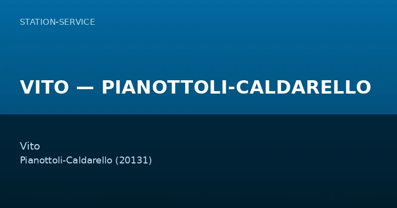 VITO — PIANOTTOLI-CALDARELLO
