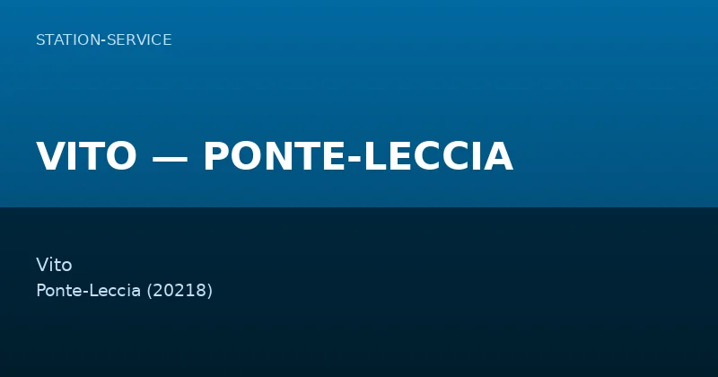 VITO — PONTE-LECCIA
