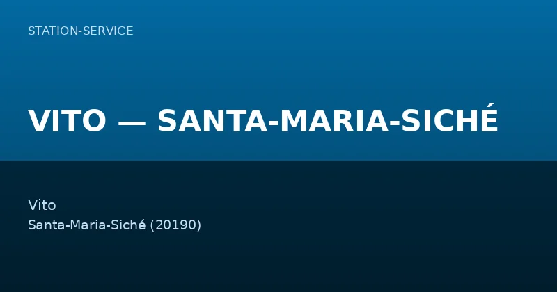 VITO — SANTA-MARIA-SICHÉ