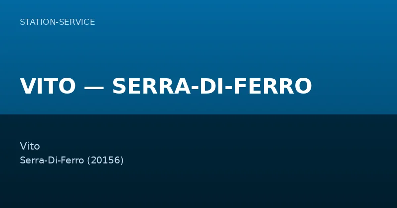 VITO — SERRA-DI-FERRO