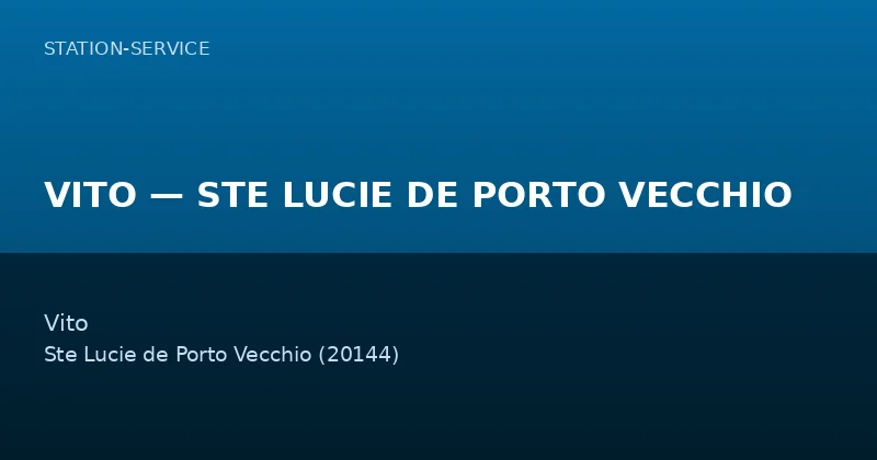 VITO — STE LUCIE DE PORTO VECCHIO